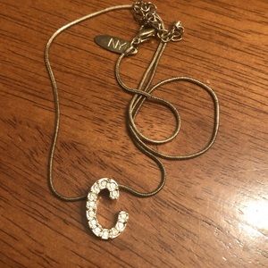 Initial “c” adjustable necklace